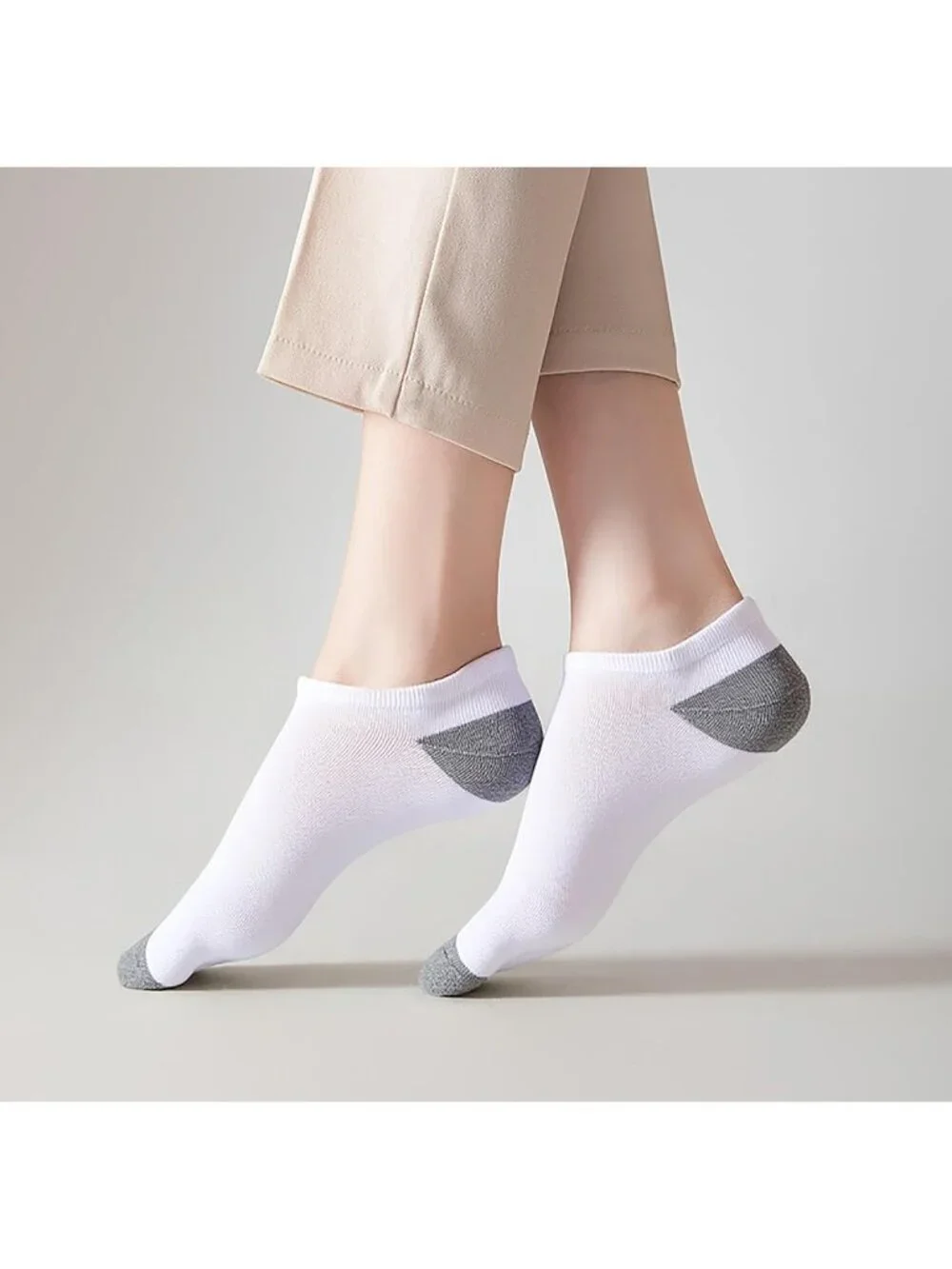 🧦Women's White Grey 20 Pair Pairs Low Cut Ankle No Show Casual Athletic Socks